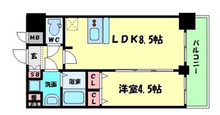 プレサンスOSAKA　DOMECITYワンダーの物件間取画像